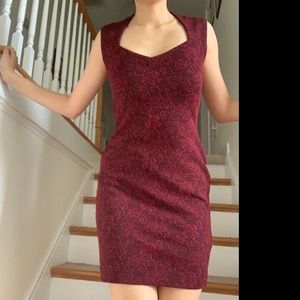 Forever 21 Black & Red Rose Bodycon Dress 🌹❣️